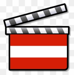 Austria Film Clapperboard - Silent Clipart Emoji