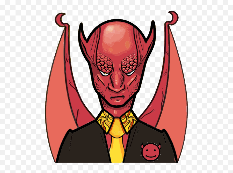 Beelzebub - Satan Cartoon Emoji,Side Eye Emoticon