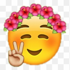 Sticker Stickers Pease Remixit Flowers - Smiley Emoji