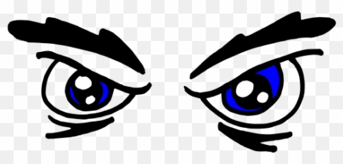 Angry Womans Eyes Vector Drawing - Cartoon Png Emoji