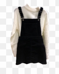 Overalls Dress Black Winter Niche - Garment Emoji,Black Emoji Dress