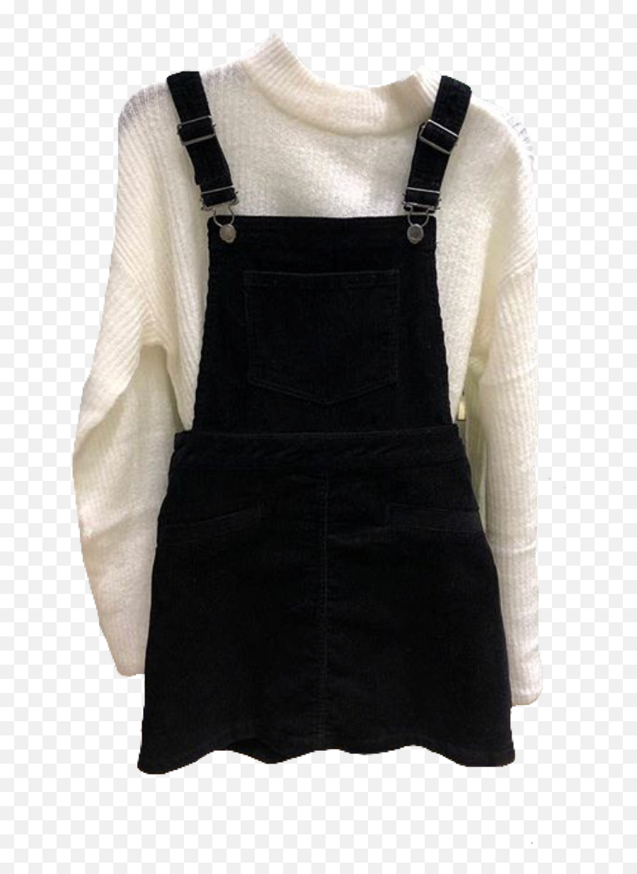 Overalls Dress Black Winter Niche - Garment Emoji,Black Emoji Dress