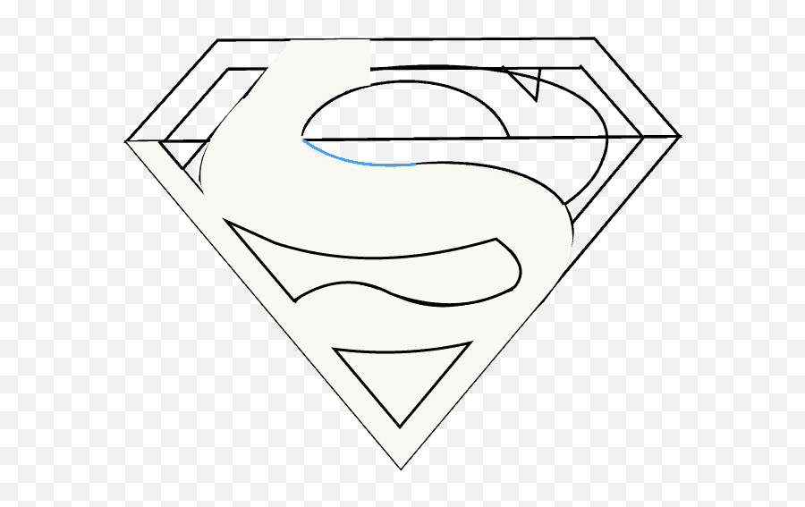 How To Draw Superman Logo - Emblem Emoji,Superman Emoji Art