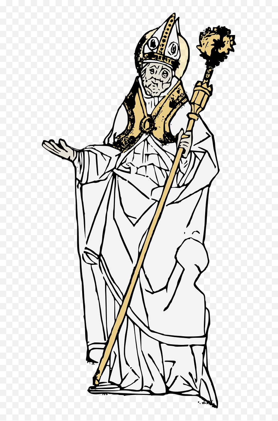 Catholic Christian Drawing Leader Man - Pope Drawing Emoji,Free Catholic Emojis