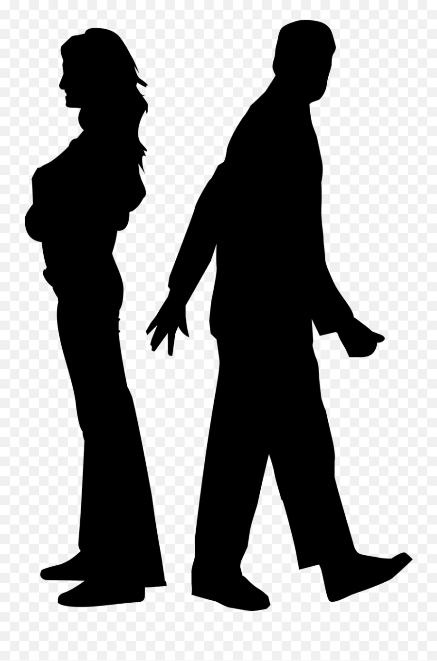 Argument Couple Disagreement Female Fighting - Male And Female Silhouette Png Emoji,Frustrated Emoticon