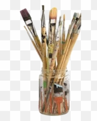 Paint Brushes - Transparent Aesthetic Art Supplies Png Emoji