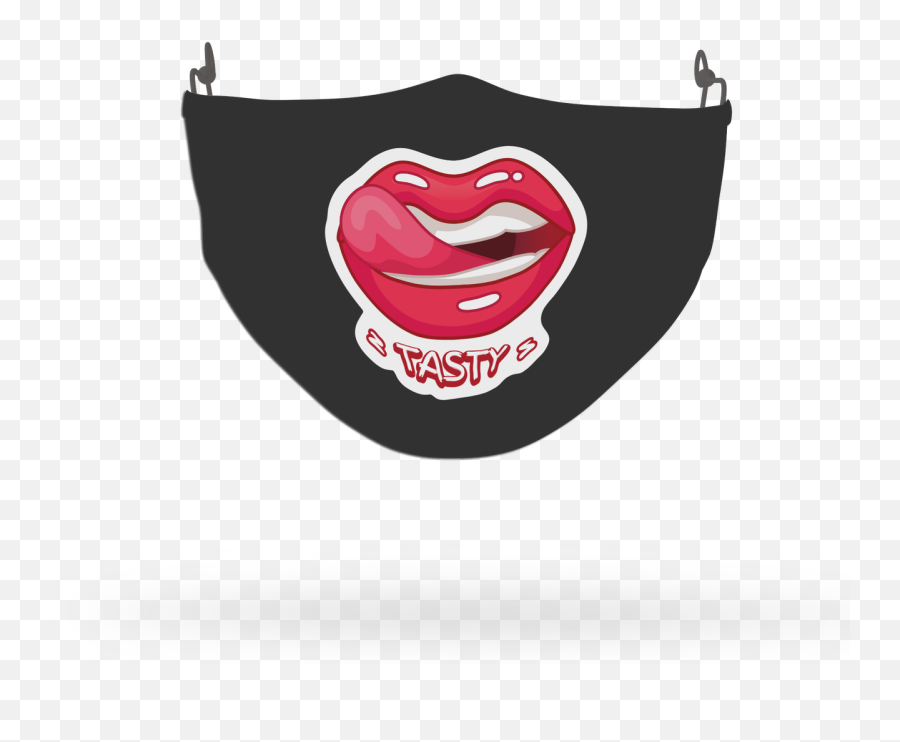 Sexy Lips Tasty Face Covering Print 8 - Happy Emoji,Covering Mouth Emoji
