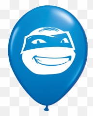 5 Ninja Turtles Face Latex Balloons 100 - Emoji