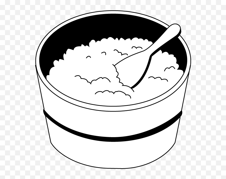 Rice Emoji Transparent Png Clipart - Rice Clipart Black And White,Rice Bowl Emoji