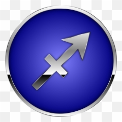 Sagittarius Astrology Sign Symbol - In Blue Emoji