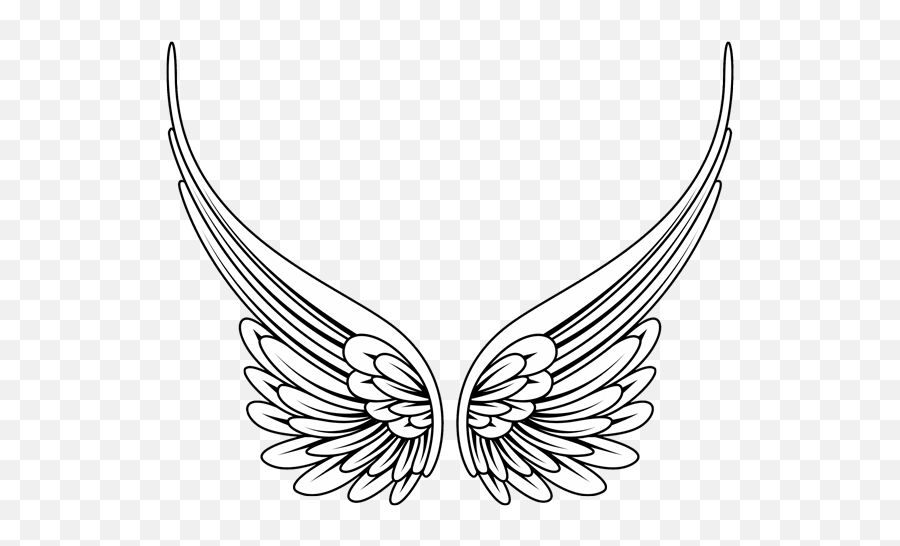 Image Of Angel Wing Clipart 1 Free Clipart Angel Wings - Angel Wings Tattoo Flash Emoji,Angel Wings Emoji