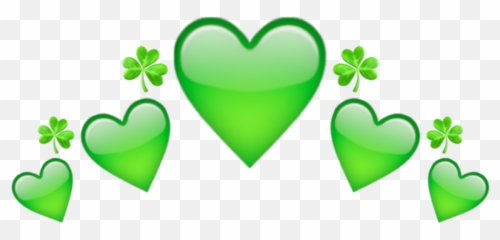 Green Crown Heart Emoji Corona Verde - Green Heart Crown Png,Heart Emoji Crown