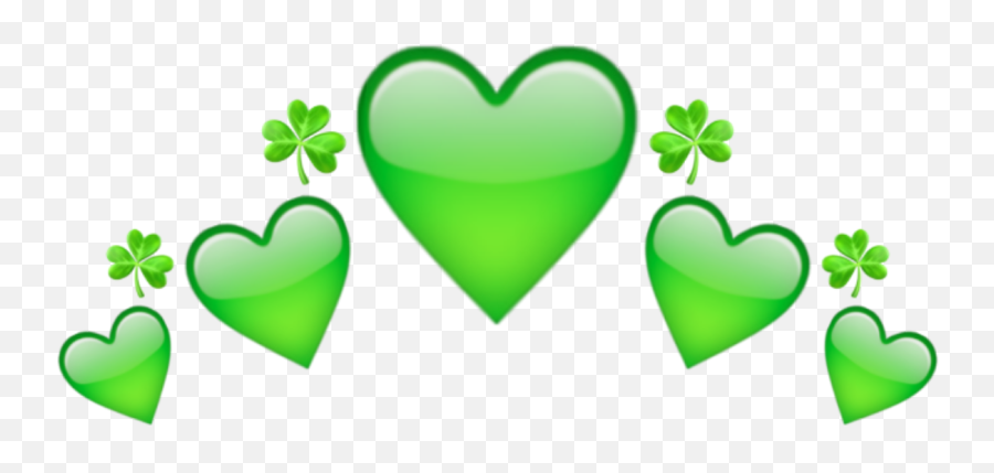 Green Crown Heart Emoji Corona Verde - Green Heart Crown Png,Heart Emoji Crown