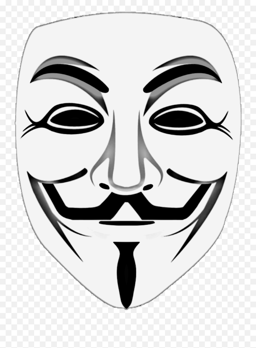 Anonymous Mask Masks Purge Black White - Transparent Hacker Logo Png Emoji,Anonymous Mask Emoji