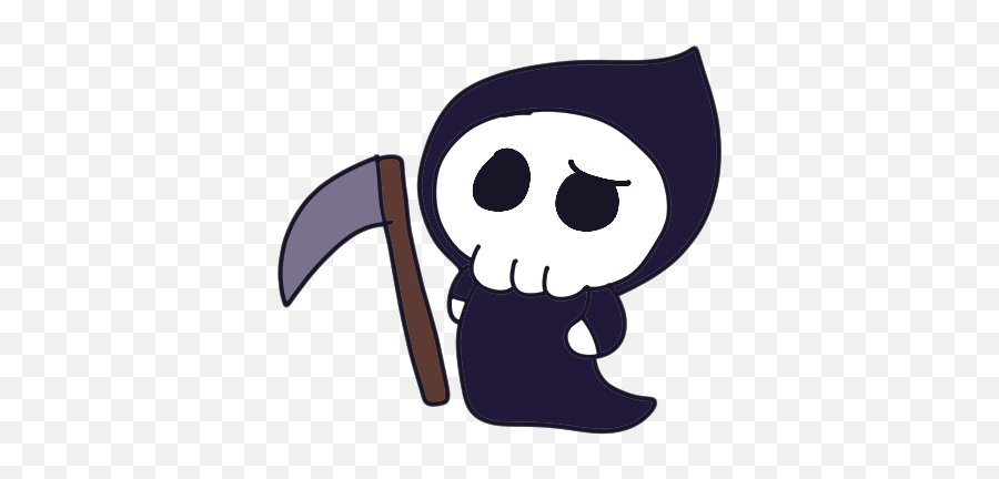 Kawaii Grim Reaper - Clip Art Emoji,Grim Reaper Emoticon