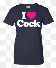 I Love Heart Cock Funny T - Shirt 2 Tone Emoji