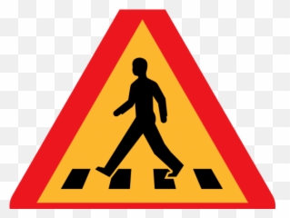 Walkway Clipart Pedestrian Lane - Cross The Street Crossing Road Sign Emoji