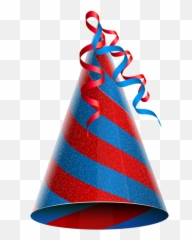 Birthday Party Hat Red Blue PNG Clip Art Image - Png Transparent Emoji