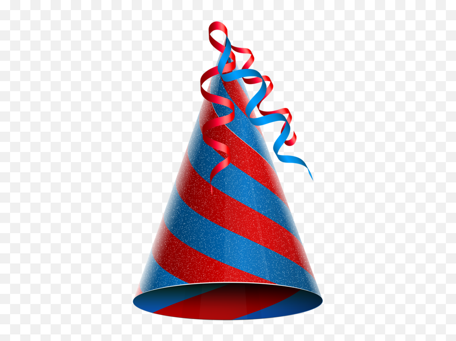 Birthday Party Hat Red Blue Png Clip Art Image Birthday - Party Hat Png Transparent Emoji,Party Hat Emoji Png