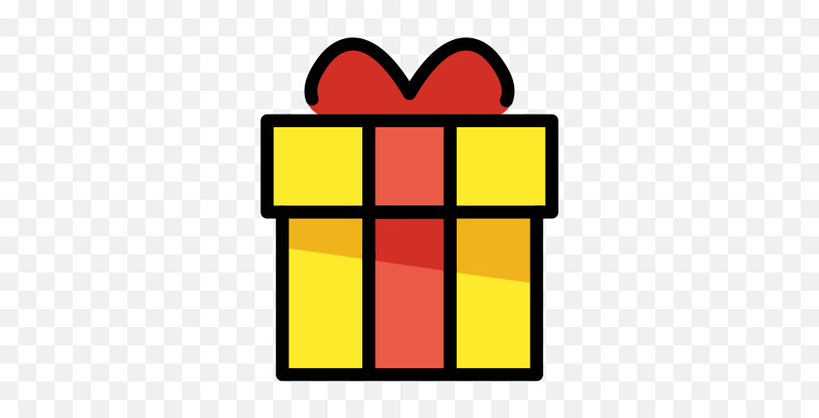 Wrapped Gift Emoji - Heart Gift Icon Transparen,Emoji Holiday Symbols
