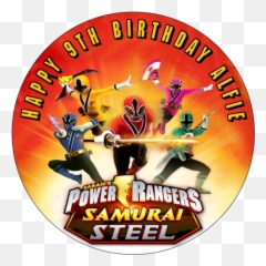 Personalised Edible Cake Toppers - Power Rangers Samurai Emoji