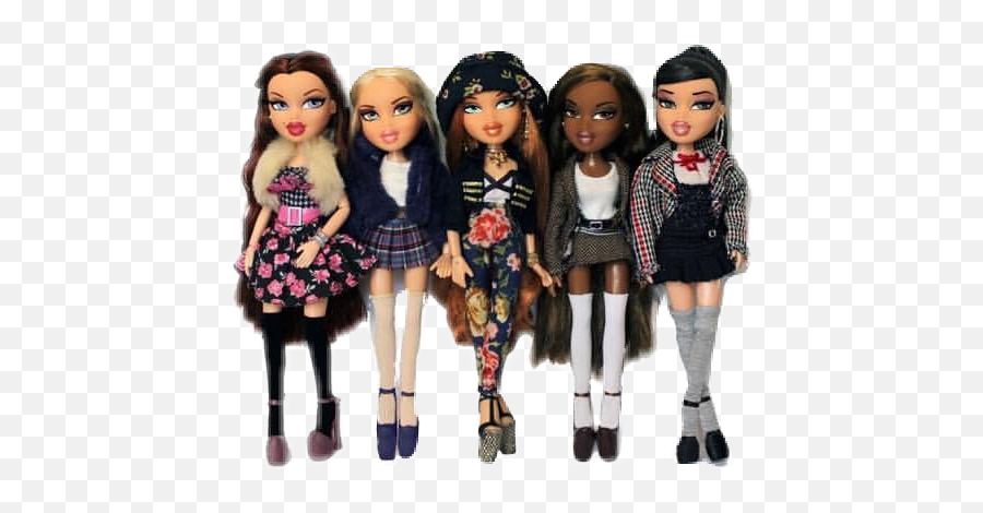 Brats Bratz Polyvore Barbie Dolls Sticker By Amalie - Bratz Dolls 2000s Fashion Emoji,Barbie Emoji