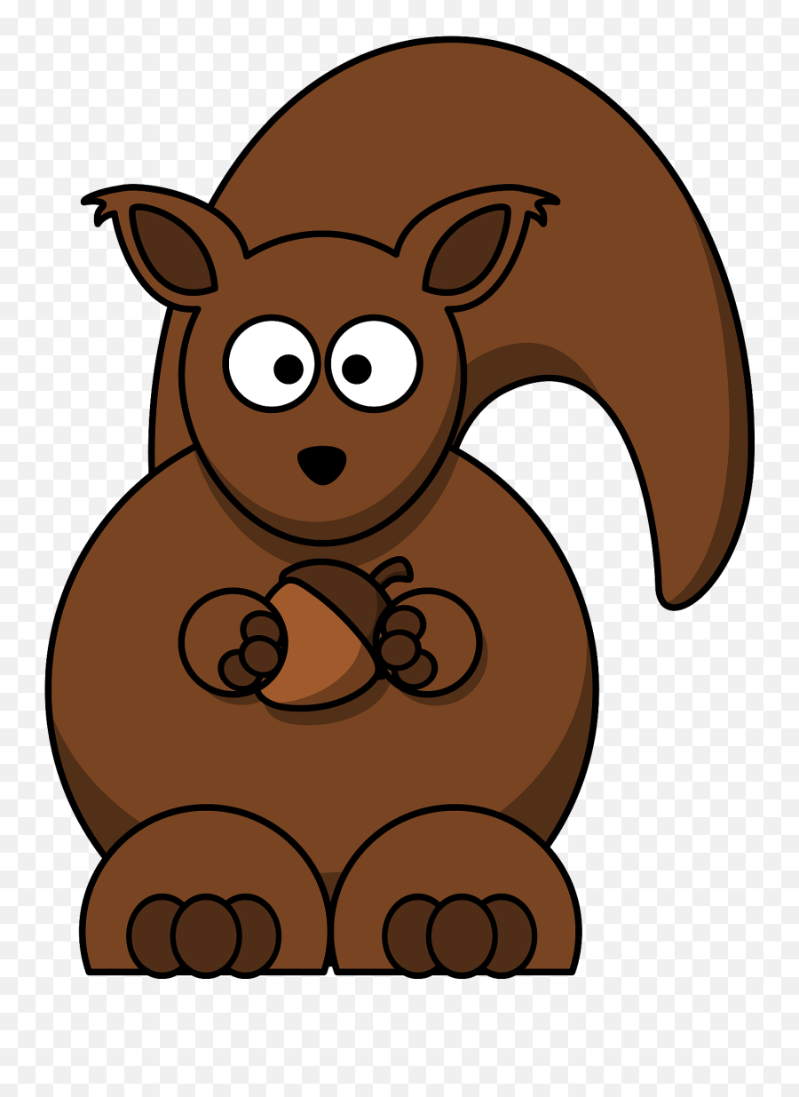 Squirrel With Big Eyes Clipart - Animal Cartoon Clipart Squirrel Emoji,Pterodactyl Emoji