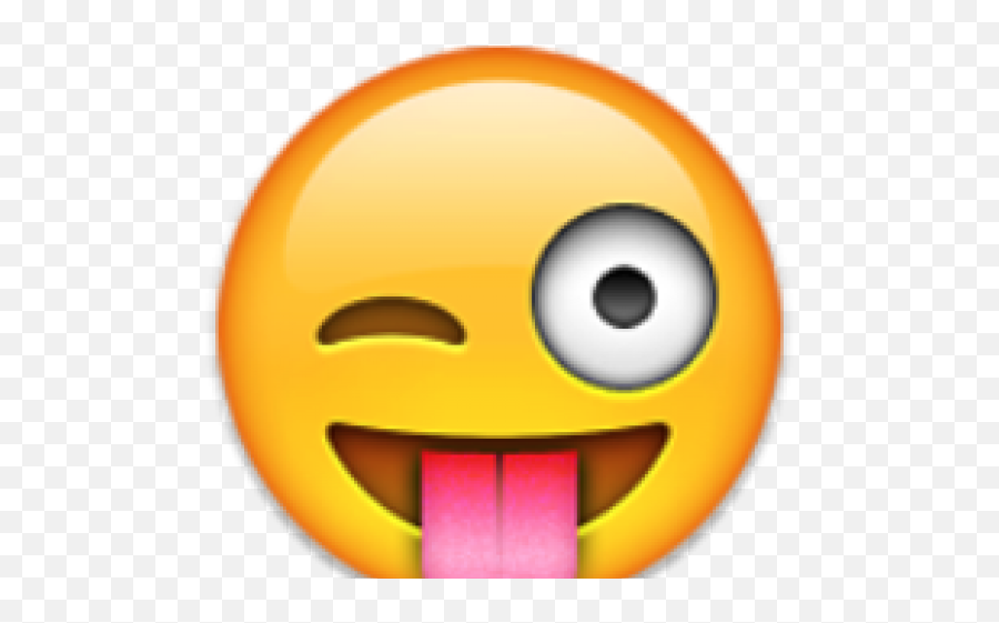 Emoji Face Clipart Wink - Transparent Background Wink Tongue Emoji,Wink Emoji Code
