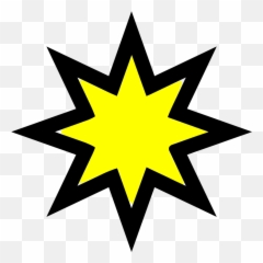 Estrella Amarilla Gráficos Vectoriales - 8 Pointed Star Outline Emoji,Dizzy Emoji