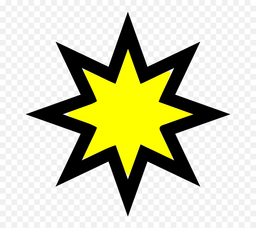 Estrella Amarilla Gráficos Vectoriales - 8 Pointed Star Outline Emoji,Dizzy Emoji