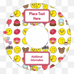 Valentine Emoji Predesigned Label And Card Template For Your - Circle,Valentine Emoji