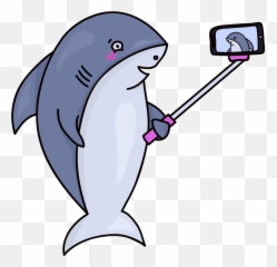 Selfieshark - Cartoon Emoji,Shark Emoji