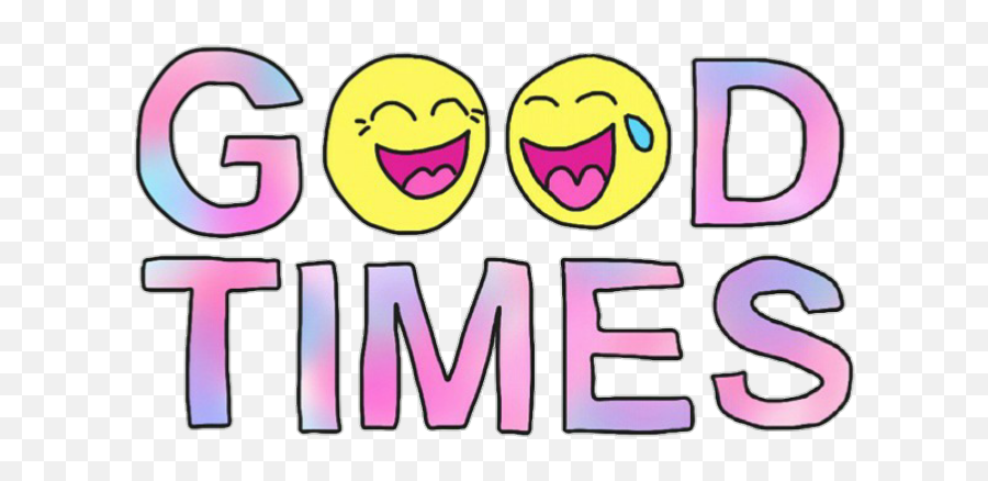 Good Time Goodtime Cute Colorful - Clip Art Emoji,Good Time Emoji