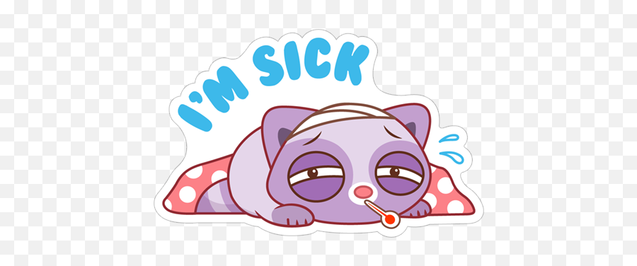 Download Hd Iu0027m Sick Ill Transparent Png Sticker Transparent - I M Sick Cartoon Emoji,Sick Emoji Transparent