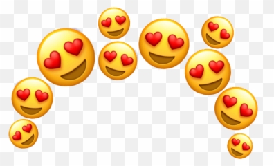 Hearteyes Emoji Crown Emojicrown Random Sticker - Png Image For Editing