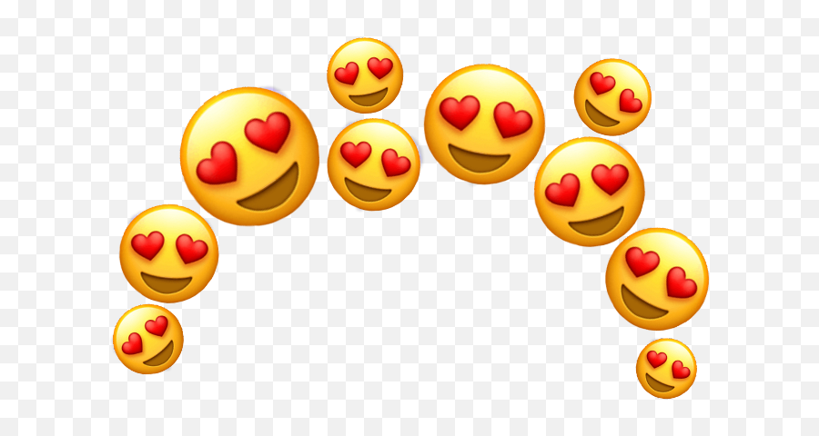 Hearteyes Heart Emoji Crown Emojicrown Random Sticker - Emoji Png Image For Editing,Eye Heart Emoji