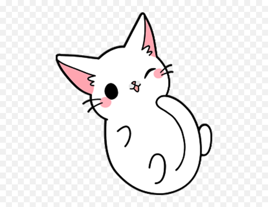 Download Cute Sit Cat Yang Kitten Drawing Clipart Png Free - Cat Cute Dog Drawing Emoji,Kitten Emoticon
