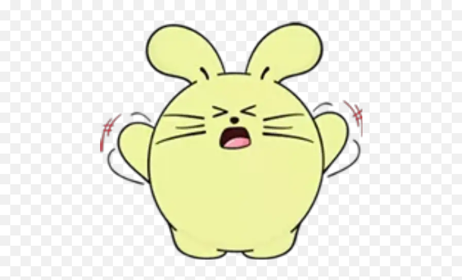 Fat Rabbit 1 Stickers For Whatsapp - Rabbit Emoji,Bunny Ear Emoji