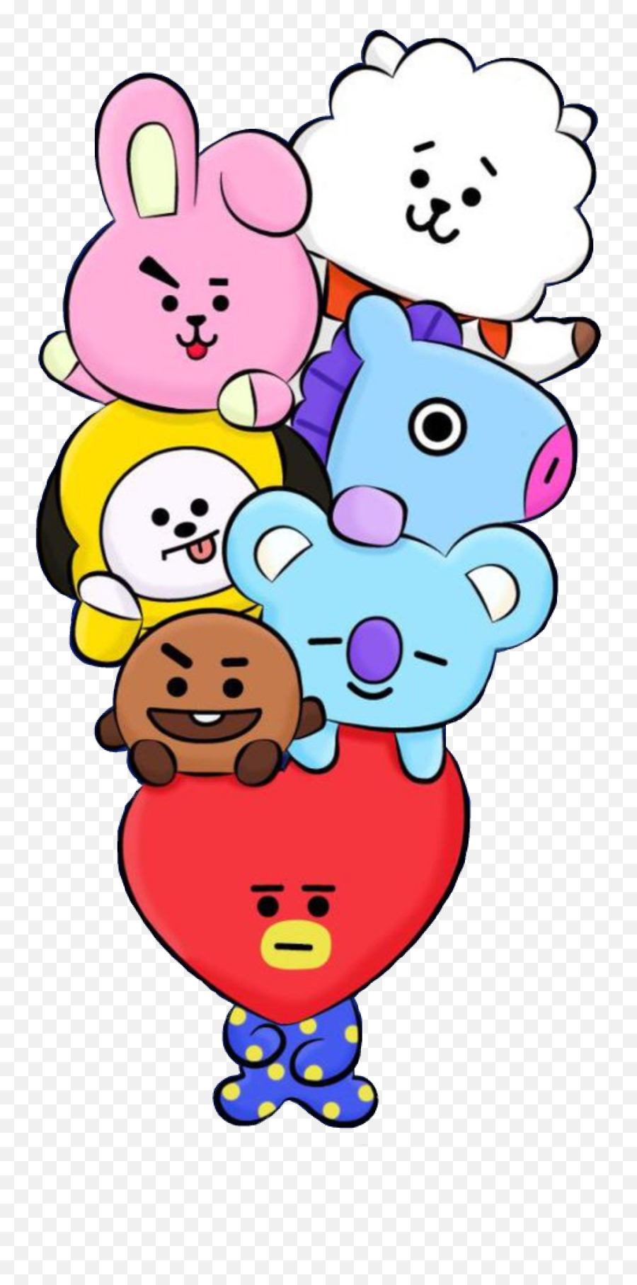 Bt21 Bts Cooky Shooky Koya Mang Sticker - Bts Chimmy Emoji,Bts Animal Emojis  - free transparent emoji 