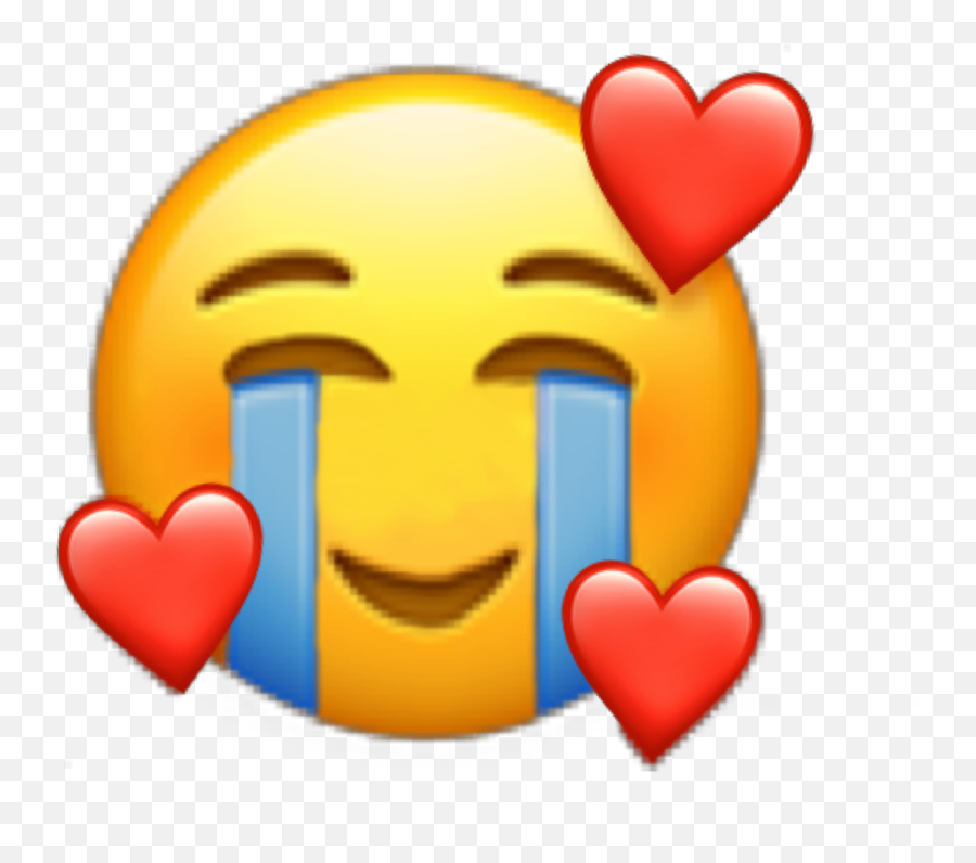 Loveaesthetic Aesthetic Emoji Crying Sticker By Ty - Face Heart Emoji,Crying Emoji