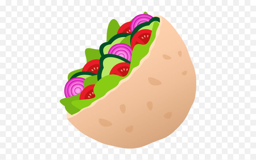 Emoji Stuffed Flat Bread Chawarma Kebab To Copy - Fitness Nutrition,Strawberry Emoji