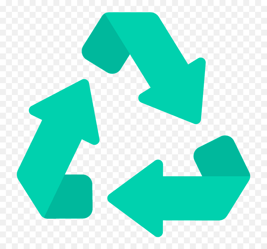 Recycling Symbol Emoji Clipart Free Download Transparent - Teal Recycling Symbols,Green Check Mark Emoji