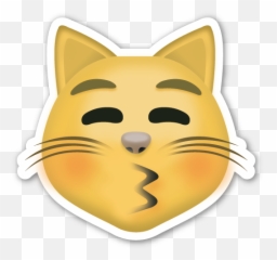 Kissing Cat Face With Closed Eyes - Emoji Whatsapp