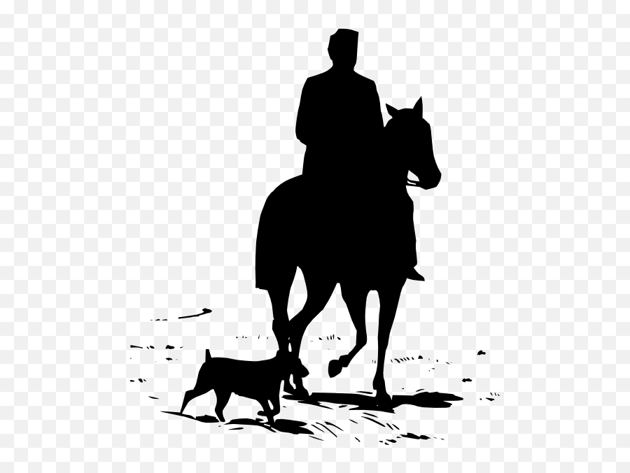 Horse Clipart Man Horse Man - Silhouette Horse Riding Clipart Emoji,Man And Horse Emoji