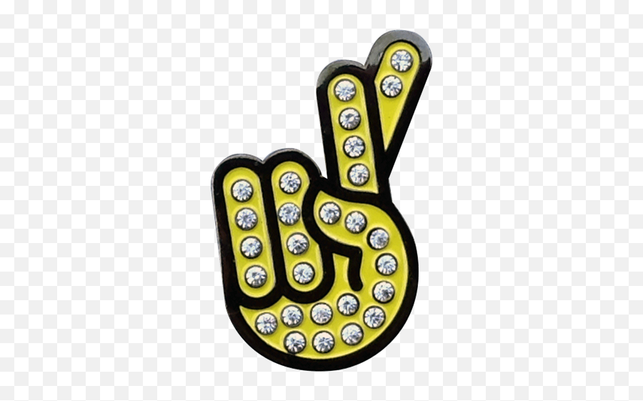 Hand Gesture Ball Marker Hat Clip - Smiley Emoji,Fingers Crossed Emoticon