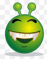Alien Smiley Emoji Emotion Emoticon - Green