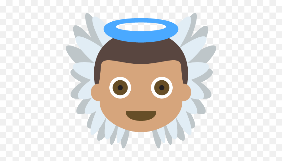 Baby Angel Medium Skin Tone Emoji Emoticon Vector Icon - Emojis De Angel Negro,Baby Emoji Png
