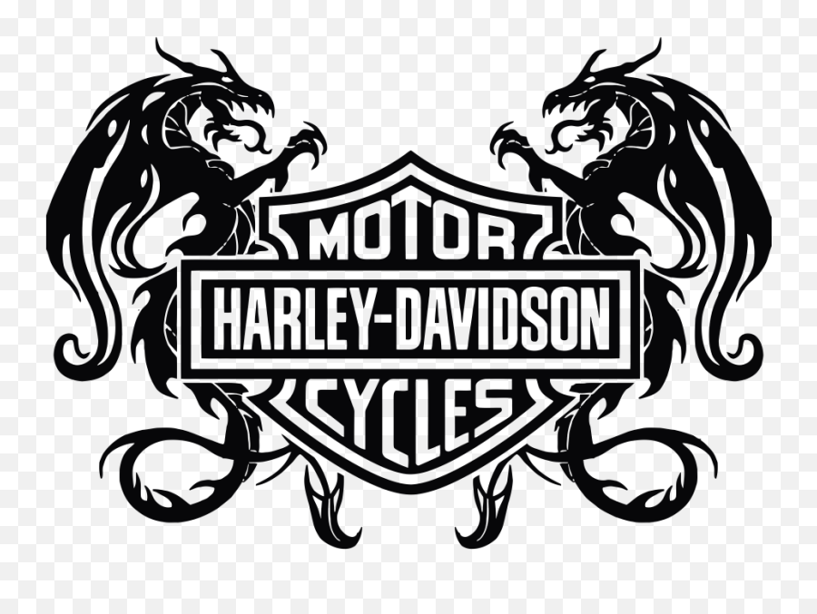 Clipart Flames Motorcycle Transparent - Motor Harley Davidson Logo Emoji,Motorcycle Emoji Harley