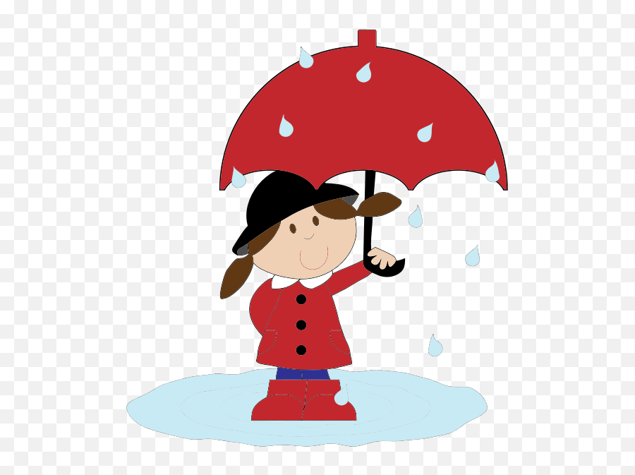 Girl In The Rain - Girl With Umbrella Clipart Emoji,10 Umbrella Rain Emoji