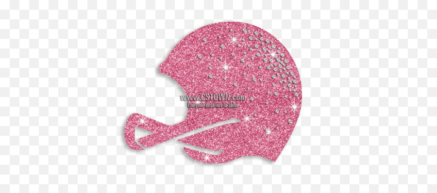 Pink Football Helmet Glitter Iron On Transfer - Cstown Eye Shadow Emoji,Sparkly Heart Emoji